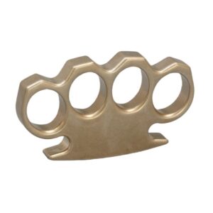 Hebilla de puño de cuatro dedos de latón puro, nudillo de autodefensa CNC sólido