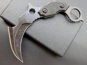 Karambit Knife C1699 Fixed Knife G10 Handle + D2 Stone Washed Steel Blade Convenient Edc Tool