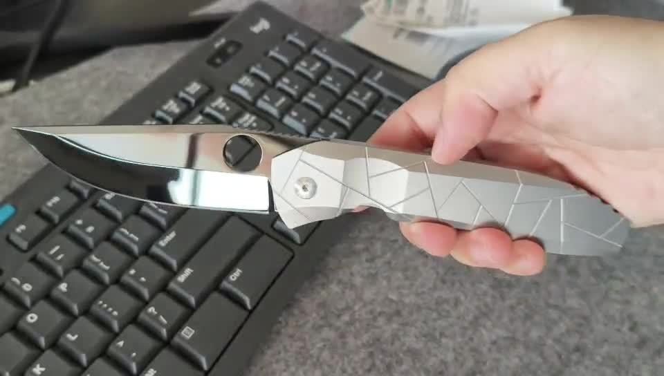 271e08a1a6bc5c3eb44ccf34832c0e2a.mp4.pdd_.000001.jpeg Spider C199 M390 Mirror DLC Blade Titanium Handle SF Express