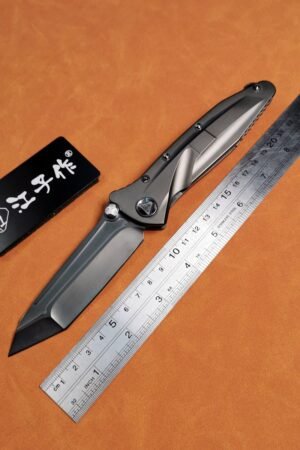 Microtech Delta DLC All Black M390 Titanium Alloy Shunfeng Folding Knife