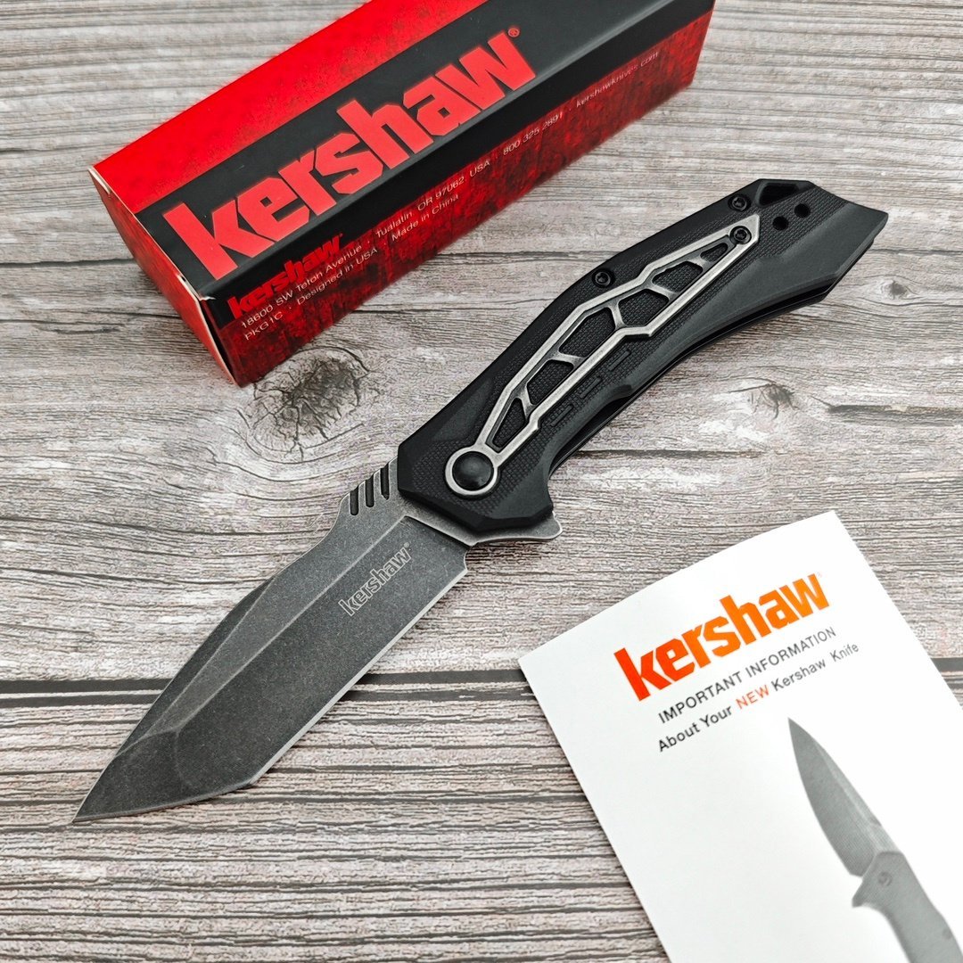 7bbeb887-9d06-468a-a89b-bfcffbf2178b.jpeg Kashow 1376 Off Black Stone Wash Folding Knife