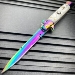 8.75 Inch Italian Stiletto Switchblade Knife – Automatic