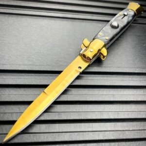 8.75 Inch Italian Stiletto Switchblade Knife – Automatic