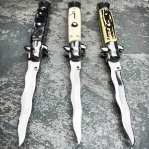 8.75 Inch Italian Stiletto Switchblade Knife – Kris Blade