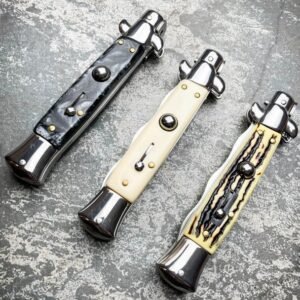 8.75 Inch Italian Stiletto Switchblade Knife – Kris Blade