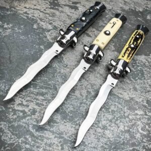 8.75 Inch Italian Stiletto Switchblade Knife – Kris Blade
