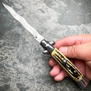 8.75 Inch Italian Stiletto Switchblade Knife – Kris Blade