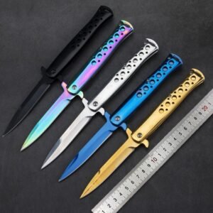 Outdoor Folding Stiletto Knife – Survival Camping Flick Knife