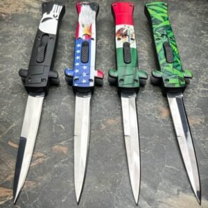 9 Inch Italian Stiletto OTF Automatic Knife – Choose One