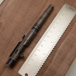 Brass Slub Pen Retro Bolt Gel Tactical Pen Colecci&oacute;n Supplies Personal Emergency Defense Tool Security Protection EDC Tool