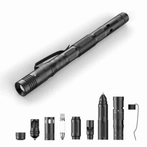 Multifunctional Tactical Pen Colecci&oacute;n Women Defending Flashlight Aluminum Screwdriver Corkscrew Protect Survival Accessories