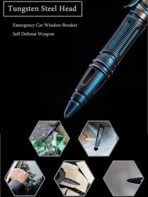 NEW 7-In-1 Outdoor EDC Multi-Function Colecci&oacute;n Tactical Pen With Emergency Led Light Whistle Glass Breaker Outdoor Survival