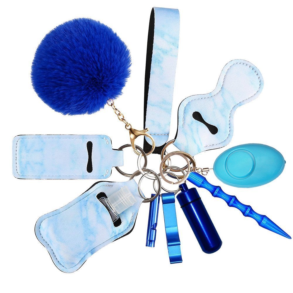O1CN011qsIEp1UpH1ezL8eQ_1739802566-0-cib.jpg Colección Keychain 11-Piece Aluminum Anti-Wolf Alarm Blue