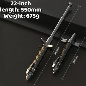 Automatic Spring Telescopic Baton – Solid Three-Section Design