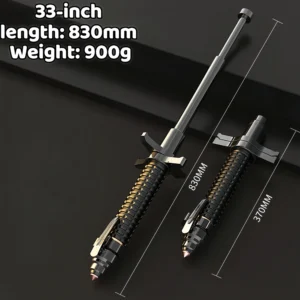 Automatic Spring Telescopic Baton – Solid Three-Section Design