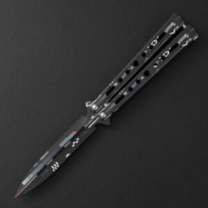 Butterfly knife CSGO butterfly knife unsharpened all-steel butterfly knife sling knife folding knife butterfly knife trainer practice knife