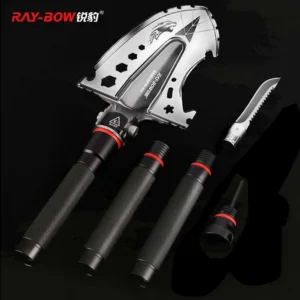 Multifunctional outdoor engineer shovel folding shovel car shovel manganese steel outdoor military engineering shovel supplies equipment