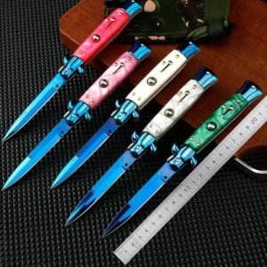 Outdoor Folding Stiletto Knife – Multi-Function Camping Flick Knife
