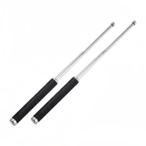 Outdoor Telescopic Baton, Three-Section Alloy Steel Baton