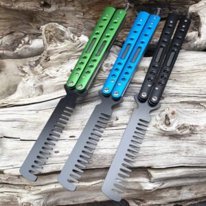 Balisong Butterfly Comb Outdoor Camping Practice Comb Ball Bearings, Practice Tools Butterfly Comb