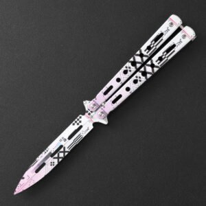 Butterfly knife CSGO butterfly knife unsharpened all-steel butterfly knife sling knife folding knife butterfly knife trainer practice knife