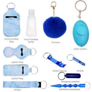 Colecci&oacute;n Keychain 11-Piece Aluminum Anti-Wolf Alarm Blue