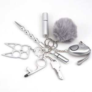 Safety Keychain Colecci&oacute;n Keychain 8-Piece Multifunctional Grey