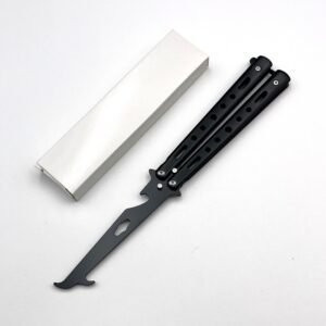 All-steel multifunctional butterfly swing knife unsharpened folding practice knife