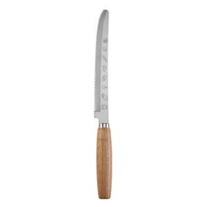 New style serrated knife with rubber wood handle