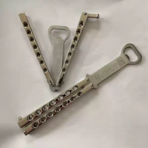 Balisong Bottle Opener Folding Bottle Opener Beer Multifunctional Bottle Opener Creative Butterfly Knife Fancy Knife Bottle Opener Screwdriver