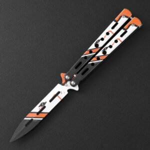 Butterfly knife CSGO butterfly knife unsharpened all-steel butterfly knife sling knife folding knife butterfly knife trainer practice knife