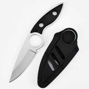 Outdoor high hardness skeleton knife portable camping