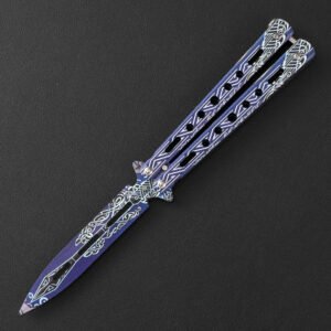 Butterfly knife CSGO butterfly knife unsharpened all-steel butterfly knife sling knife folding knife butterfly knife trainer practice knife