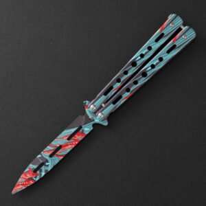 Butterfly knife CSGO butterfly knife unsharpened all-steel butterfly knife sling knife folding knife butterfly knife trainer practice knife