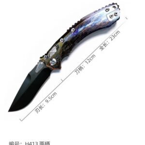 Microtech Amphibious M390 Ultra Mirror DLC Blade Titanium Handle Flame-Patterned SF Express
