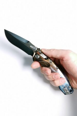 Microtech Amphibious M390 Ultra Mirror DLC Blade Titanium Handle Flame-Patterned SF Express