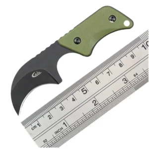 Neck Knife G10 handle with kydex sheath EDC tool -Greeng