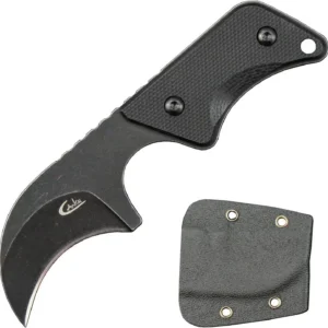 Neck Knife G10 handle with kydex sheath EDC tool -Black