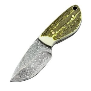 Damascus Knife Outdoor Mini Pocket Knife Forged Damascus Steel Pocket Survival